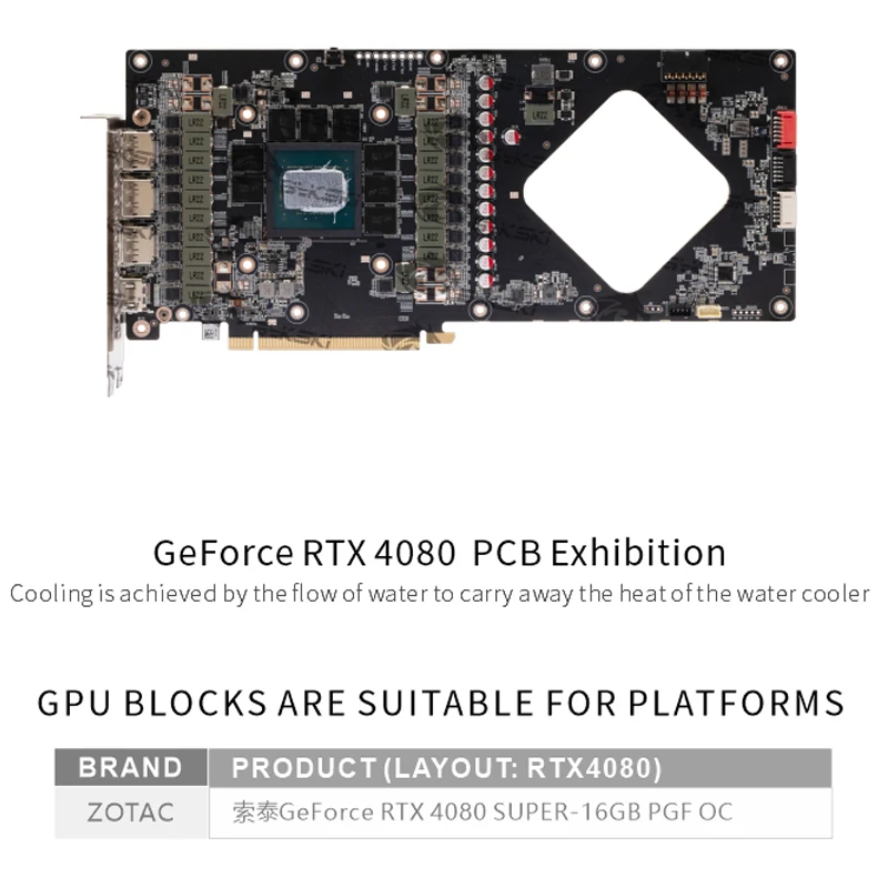 Bykski GPU Block for Zotac GeF - đánh giá và giá Rtx 4080 Water Cooling Block